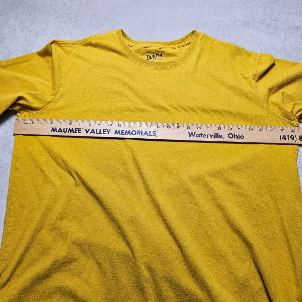 Duluth Trading Co Mens 2XL‎ Yellow Short Sleeve Crew Neck Workwear T-Shirt